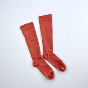 Comrad Knee High Cotton Compression Solid Rust "Clay" Recovery Socks